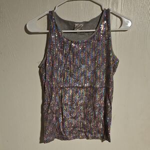 Holographic Sequin Tank Top